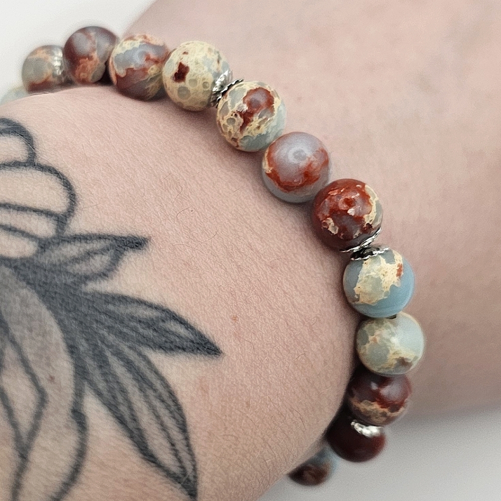 Shou Shan Jasper Beaded Bracelet